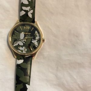 Michael Kors Butterflies leather watch